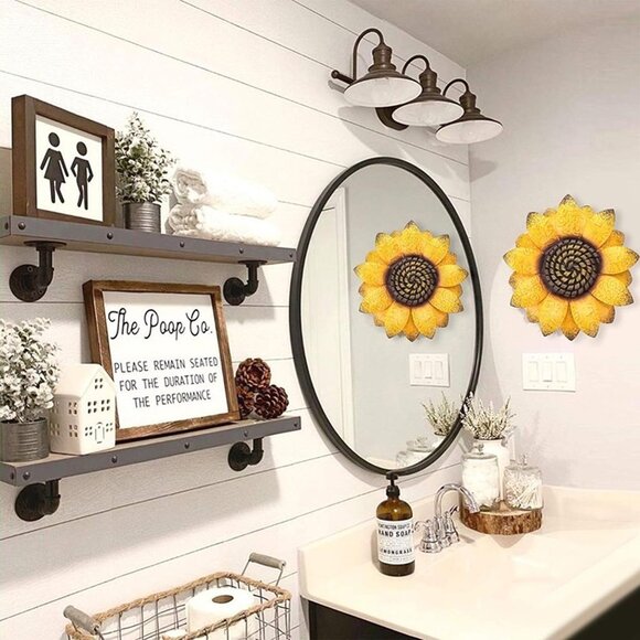 Other - NEW  Sunflower Metal Flowers Wall Decor Metal Wall Art Decorations 12 Inch